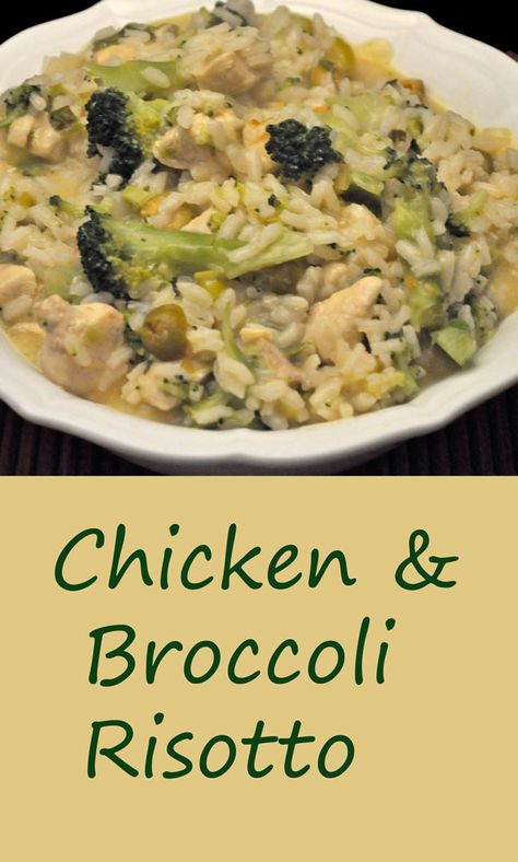 Broccoli Risotto, Pilaf Rice, Green Garlic, Chicken And Broccoli, One Dish Dinners, One Pot Dinner, Mood Food, Pan Meals, Risotto Recipes