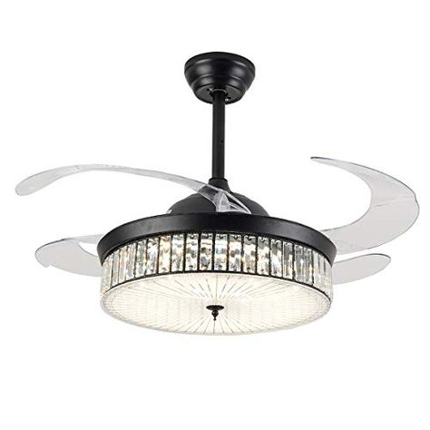 Retractable Ceiling Fan, Fan Chandelier, Ceiling Fan Bedroom, Chandelier Fan, Ceiling Fan Light, Dimmable Led Lights, Led Ceiling Fan, Modern Ceiling Fan, Ceiling Fan With Remote