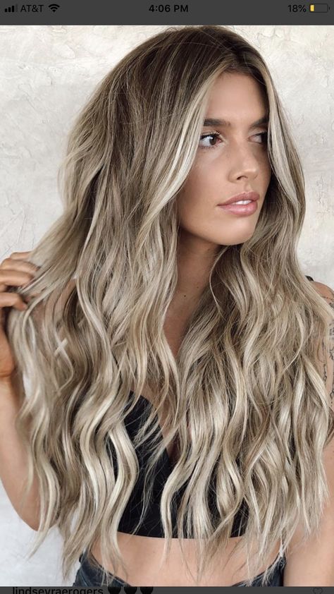 Blonde Braided Balayage, Rooted Blonde Extensions, Brown Hair With Icy Blonde Highlights, Darker Blonde Balayage, Blonde Hair With Shadow Roots, Dimensional Blonde With Lowlights, Balayage Brunette To Blonde, Beachy Curls, Perfect Blonde Hair