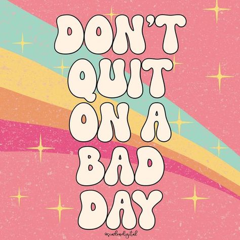 Katie on Instagram: "Happy Monday you guys! This is your reminder not to quit on a bad day. Take breaks, find a hobby, go outside, and then come back to doing what you love! Bad days are just another reason to keep going. Have a week full of good days, y’all!" Find A Hobby, Keep Going Quotes, Stolen Car, Message Board Quotes, Positive Wallpapers, Rainbow Quote, Finding A Hobby, Inspirational Words Of Wisdom, Don't Quit