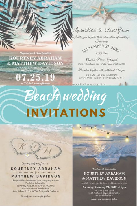 Tropical Theme Wedding, Beach Destination Wedding Invitations, Theme Wedding Invitations, Wedding Invitations Destination, Island Background, Wedding Text, Wedding Itinerary Template, Tropical Wedding Theme, Text Template