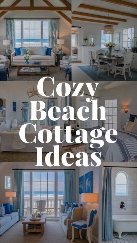 Small Beach House Makeover Guide Beachy Rugs, Beach House Makeover, Small Beach Cottages, Cozy Beach Cottage, Small Beach House, Cottage Lifestyle, Cottage Decor Diy, Small Beach Houses, Coastal Cottage Decorating