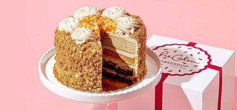 PieCaken Bakeshop Delivered Nationwide - Goldbelly Piecaken Recipe, Thanksgiving Cakes, Creamy Potato Salad, Oat Crumble, Creamy Potato, Chocolate Pecan, Spice Cake, Apple Pies Filling, Pie Dessert