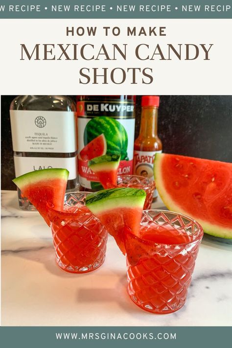 mexican-candy-shots-cocktail-recipe-mexican-cocktails-mexican-drinks-spicy-cocktails-mexican-recipes-traditional-mexican-recipes-authentic-mexican-recipes-authentic-mexican-food-mrsginacooks-mexican-food-blog-super-bowl-drink-recipes Cinco De Mayo Drink Ideas, Cinco De Mayo Cocktail Recipes, Chamoy Drinks Cocktails, Cinco De Mayo Jello Shots, Red Tequila Cocktails, Watermelon Tequila Shots, Mexican Cocktail Recipes, Mayo Rolls, Mexican Party Appetizers