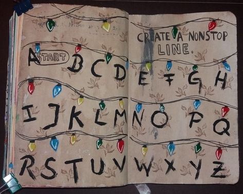 Wreak This Journal Pages, Create This Book, Alphabet Wall Art, Wreck This Journal, Stranger Things Art, Bullet Journal Mood, Art Journal Therapy, Bullet Journal Notebook, Diary Ideas