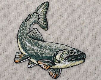 Embroidered Fish, Fish Embroidery, Iron On Embroidery, Iron On Embroidered Patches, Sewing Embellishments, Iron On Applique, Embroidery Craft, Appliqué Patch, Embroidered Patch