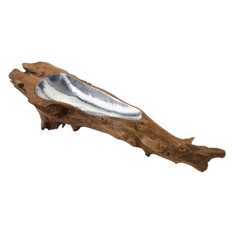 Dimond Home Teak Root Decorative Bowl with Aluminum Insert - 162-010