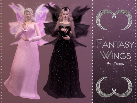 Dissia's Fantasy Wings Fantasy Wings, Sims Accessories, Bodysuit Pattern, The Sims 4 Pc, Pelo Sims, Free Sims, Sims 4 Downloads, Body Outfit, Los Sims