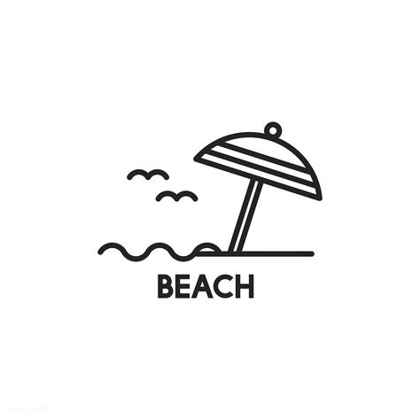 Free image by rawpixel.com Beach Icon, Naruto Tattoo, Free Vector Illustration, Small Drawings, Diy Tattoo, Easy Doodles Drawings, 문신 디자인, Mini Drawings, Bullet Journal Doodles