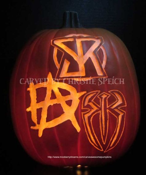 WWE Seth Rollins, Dean Ambrose, Roman Reigns. Carved by Christie Speich. Pattern by Carve Awesome Pumpkins. #CarveAwesomePumpkins #pumpkins #halloween Dean Ambrose Shield, Beautiful Heart Pictures, Roman Reigns Dean Ambrose, Wwe Seth Rollins, Wwe Dean Ambrose, Watch Wrestling, The Shield Wwe, Halloween Memes, Pumpkin Carving Patterns