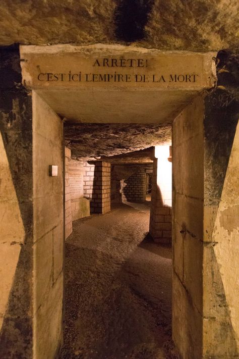 underground entrance to the catacombs French Catacombs, Underground Paris, Paris Catacombs, Paris Sightseeing, The Catacombs, Visit Paris, Paris Travel, Travel Goals, Abandoned Places