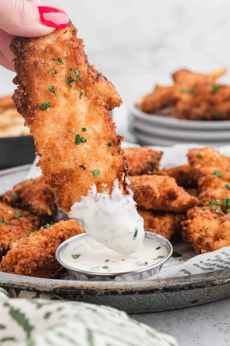 Fried Chicken Tenders Recipe, Buttermilk Chicken Breast, Panko Chicken Tenders, Buttermilk Fried Chicken Tenders, Comfort Food Recipes Casseroles, Hot Sauce Chicken, Brine Chicken Breast, Baked Chicken Cutlets, Buttermilk Chicken Tenders