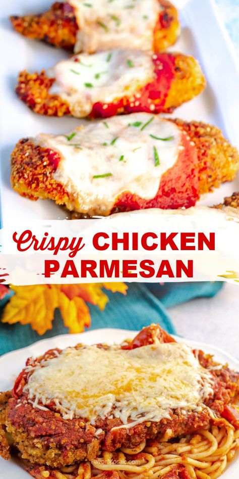 Crispy Chicken Parmesan Recipe, Easy Crispy Chicken, Crispy Chicken Parmesan, Chicken Parmesan Recipe Easy, Chicken Parmesan Recipe Baked, Chicken Parmigiana, Parmesan Recipes, Chicken Dishes Recipes, Healthy Smoothie