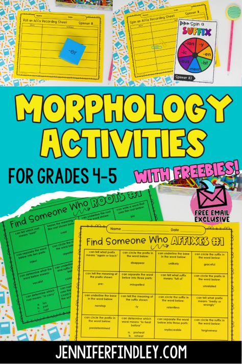 Morphology Wall, Guided Math Binder, Morphology Activities, Root Words Activities, Jennifer Findley, Word Building Activities, Reading Stations, Vocabulary Instruction, Teaching 5th Grade