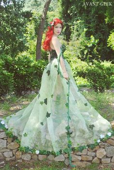 Poison Ivy Dress, Poison Ivy Costume, Jewelry Banner, Ivy Cosplay, Ivy Costume, Poison Ivy Cosplay, Geeky Jewellery, Poison Ivy Costumes, Dc Cosplay