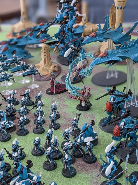 Eldar Colour Scheme, Alaitoc Eldar, Warhammer Aeldari, Warhammer Elves, Aeldari 40k, Warhammer Dark Elves, Craftworld Eldar, Warhammer 40k Tabletop, Eldar 40k