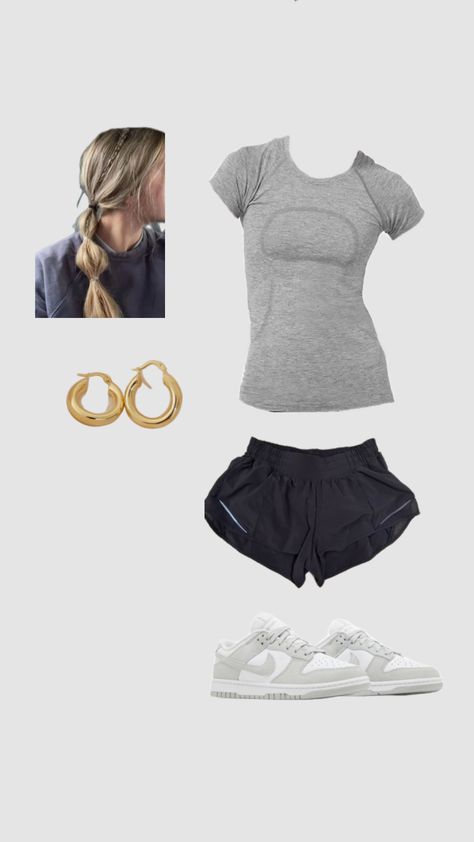 #school Outfit Ideas For School Summer Shorts, Cute Outfits For School Shorts, Summer Fit Inspo 2024, Outfits For School Shorts, Pe Outfits For School, Sporty Outfits Fall, School Outfits Shorts, Volleyball Fits