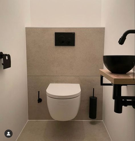 Small Bathroom Renos, Small Toilet Design, Bathroom Interior Design Modern, Toilet Room Decor, Wc Design, Small Toilet Room, Washroom Design, Guest Toilet, Downstairs Toilet