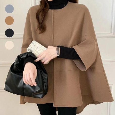 Product Description * Item:Womens Wool Blend Round Neck Loose Batwing Sleeves Cloak Outwear Poncho Coat * Condition: 100% Brand New * Color:Blue   Black   Brown   Apricot * Size:Asian  * Package:1pc (without any accessories ）    Please note: 1.Please allow a little error due to manual measurement. 2.The color maybe a little difference because of the light,screen reflection etc. 3.If you are not sure what size to choose, you can tell us your height and weight, we will recommend the right size for you. Shipping 1. Your Item(s) will be shipped within 5-15 business days once payment received. 2. Standard shipping to US/UK,you may can get it in 10-20 Business days.   Standard Shipping for Airmail via Post Office 11-30 business Days Come(approximately within 30 days) ship to other country. 3.if Poncho Coat, Fur Clothing, 2023 Autumn, Woolen Coat, Suits Coats, Down Coat, Batwing Sleeve, Cardigan Coat, Cloak