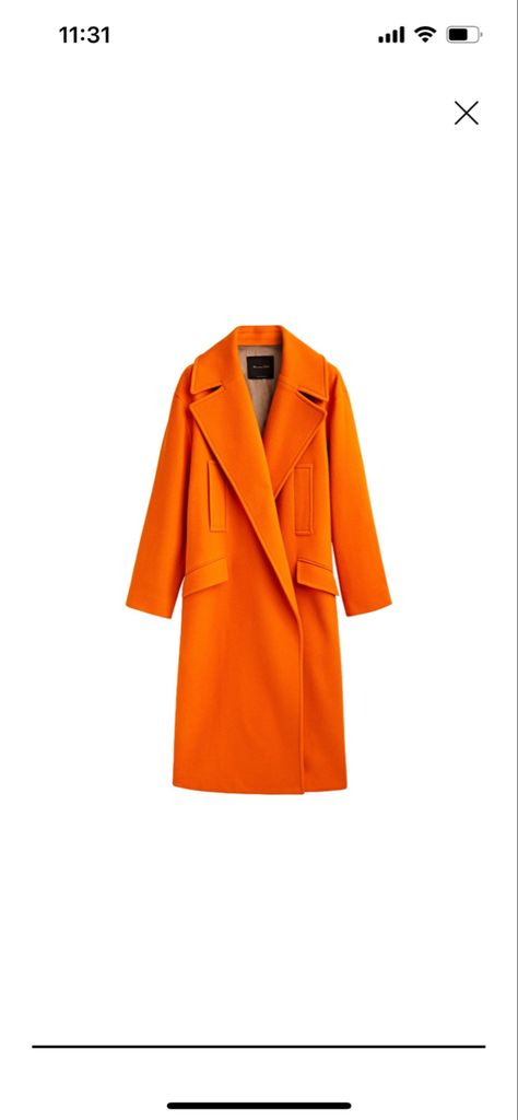 Orange Wool Coat, Pink Faux Fur Coat, Orange Coat, Coat Trends, Tailored Coat, Stylish Coat, Maxi Coat, Blue Coats, Oversized Coat