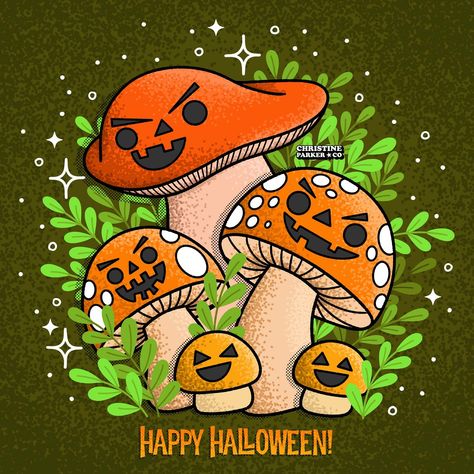 Have a safe & happy Halloween, spooky friends! 🍄🎃 #happyhalloween #halloween2024 #jackolanterns #mushrooms #spookyvibes #halloweenart Halloween Mushroom, Mushroom Witch, Fall Greeting Cards, Spooky Cute, Illustrator Artist, Art Licensing, Halloween Spooky, Freelance Illustrator, Greeting Card Design