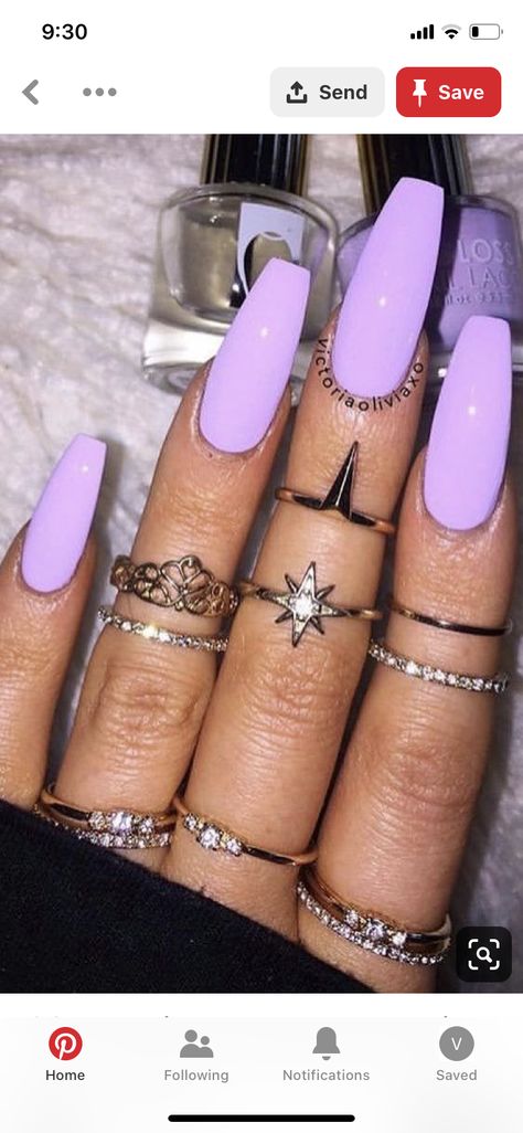 Nail Ideas Acrylic, Coffin Acrylic Nails, Acrylic Nails Designs, Acrylic Nail Ideas, Acrylic Nail Polish, Purple Acrylic Nails, White Acrylic Nails, Simple Acrylic Nails, Summer Acrylic Nails