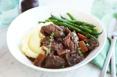 Slow-cooker beef cheeks in red wine Slow Cooked Beef Cheeks, Beef Cheeks, Sous Vide Recipes, Slow Cooked Beef, Sous Vide Cooking, Hearty Stews, Slow Cooker Beef, Rachael Ray, Slow Cooked