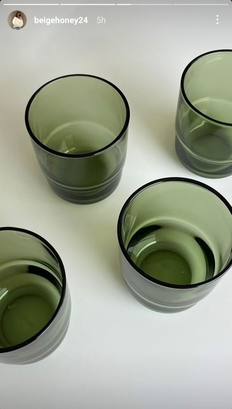 Green Glass Cups, Aesthetic Glass Cups, Aesthetic Glass Cup, Ikea Shopping, Green Glasses, Green Cups, Future Kitchen, 1st Apartment, Aesthetic Moodboard