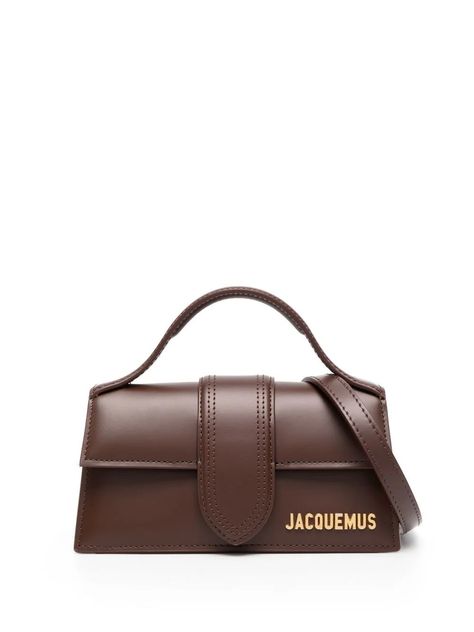 Jacquemus Le Bambino Leather Tote Bag - Farfetch Sac Jacquemus Bambino, Jacquemus Bag Brown, Jacquemus Bag Le Bambino, Brown Jacquemus Bag, Brown Designer Bag, Vintage Designer Bags, Jacquemus Bag, Fancy Bags, Brown Bag