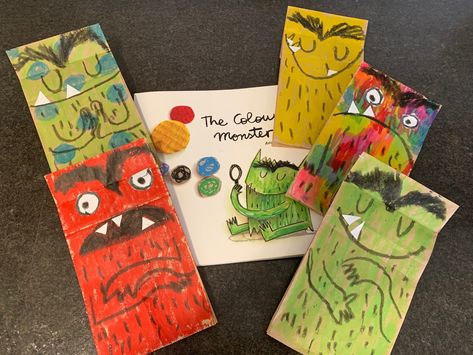 Summer Camp Art, Monster Puppet, Monster Hands, Feelings Activities, Emotions Activities, Paper Bag Puppets, Brown Paper Bag, Hand Puppets, Camping Art