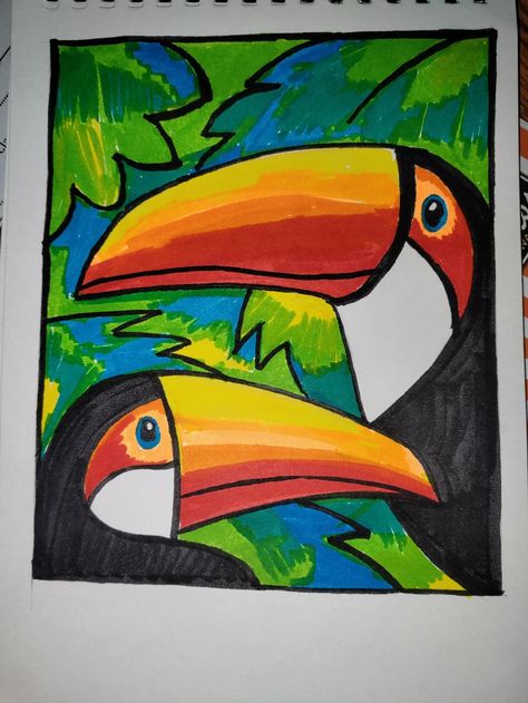 Colors 
Brush pens 
Birds 
Drawing
Easy drawing
Colorful birds Pen Drawing Easy, Brush Pens Drawing, Toucan Drawing, Brush Pen Drawing, Drawing Birds, Brush Pen Art, Bird Artists, Pen Art Drawings, Painting Nature