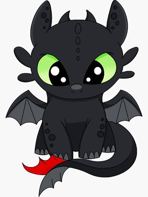 Cute How To Train Your Dragon, How To Train A Dragon, How To Train Your Dragon Toothless, Toothless Dragon Cute, Light Fury Drawing, Toothless Dragon Drawing, Toothless Fanart, Toothless Sticker, Night Light Fury