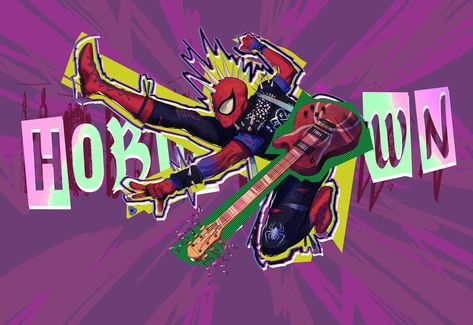 Pop Art Laptop Wallpaper, Hobie Brown, Punk Wallpaper, Spider Punk, Grunge Pictures, Spiderman 3, Spiderman Artwork, Spiderman Pictures, Marvel Spiderman Art