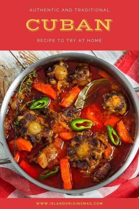 Cuban Oxtail Stew, Cuban Oxtail Recipes, Ox Tail, Spanish Red Wine, Oxtail Stew, Cuban Dishes, Oxtail Recipes, Pecan Chicken, Cuban Cuisine