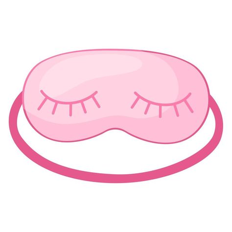 Sleep mask pink with eyelashes on white background. Face mask for sleeping human isolated in flat style 21st Sign, Gacha Pose, Health Infographic, Mask Painting, Spa Ideas, Infographic Poster, Macrame Art, Toy Box, Flat Style