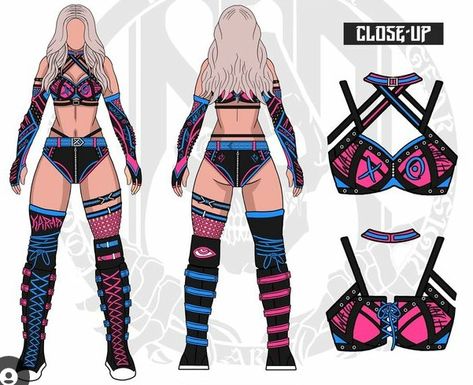 Ring Gear Wrestling, Wrestling Gear Women Ideas, Wrestling Outfits Womens, Wwe Attire, Wwe Costumes, Wrestling Outfits, Wwe Outfits, Wwe Diva, 2000s Cartoons