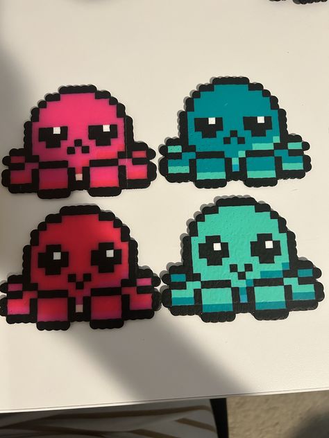 Adorable Perler Bead Coaster Peeler Bead Coaster Pattern, Perler Bead Roller Skate, Perler Beads Octopus, Pearlers Rave, Peeler Bead Coaster, Perler Octopus, Miraculous Ladybug Perler Beads, Perler Bead Coasters Patterns Square, Cute Perler Patterns