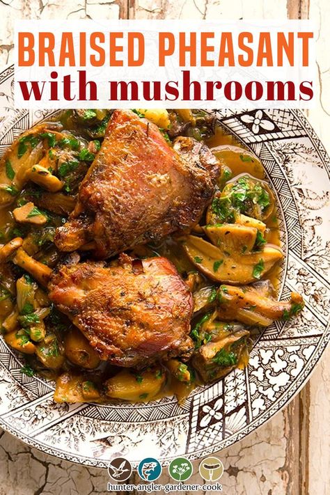 Baked Pheasant Recipes, How To Cook Pheasant, Bird Recipes, Pheasant Recipes, Quail Recipes, Turkey Thighs, Marsala Recipe, Game Meat, Foraging Recipes