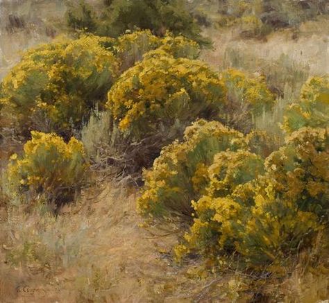 Clyde Aspevig wins Maynard Dixon Country Artist Choice Award - ArtfixDaily News Feed Clyde Aspevig, Rabbit Brush, Maynard Dixon, Deputy Sheriff, Line Of Duty, Plein Air Landscape, Western Landscape, Southwestern Art, Desert Art