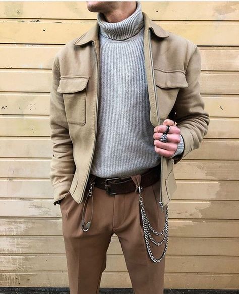 Casual Outfits Street Style, Fashion Casual Outfits, Highsnobiety Fashion, Brown Dress Pants, Streetwear Mode, Casual Chique, Winter Outfits Men, Mens Fashion Streetwear, Mens Fashion Casual Outfits