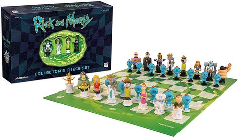 Rick and Morty Collector’s Chess Set Evil Rick, Evil Morty, Evil Characters, Queen Summer, Rick And Morty Characters, Rick And Morty Season, Chess Board Game, Harry Potter Wizard, Iron Man Art