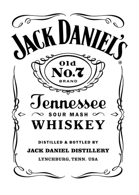 Jack Daniels Label, Jack Daniels Logo, Jack Daniels Distillery, Etiquette Vintage, Tennessee Whiskey, Jack Daniel, Vintage Diy, Jack Daniels, Label Templates