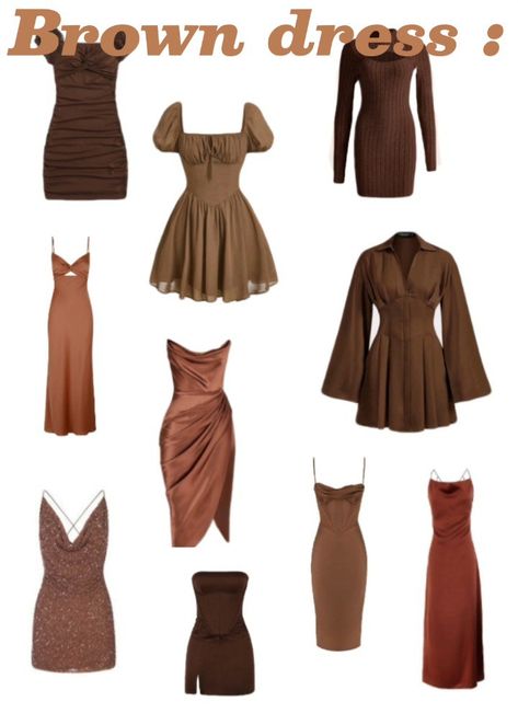 Formal Earthy Outfits, Mcu Dr, Earthy Outfits, Cute Dress Outfits, Fashion Inspiration Design, Brown Dress, Fit Inspo, Sewing Ideas, Fitness Inspo