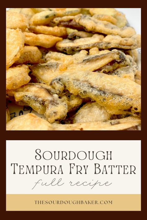 This sourdough tempura fry batter is made with just two ingredients - sourdough discard and carbonated water. Don't have carbonated water? Use ice cold water or beer instead. My full recipe + video provides everything you need to make a successful, crispy tempura fry batter with your sourdough discard. Fried Bread Recipe, Ice Cold Water, Vegetable Slice, Sourdough Bread Starter, Tempura Batter, Discard Recipes, Bread Starter, Batter Recipe, Fry Bread