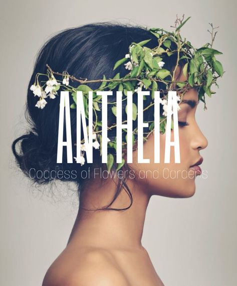 Antheia Aesthetic || Goddess of Flowers and Gardens Antheia Aesthetic, Gaia Goddess Aesthetic, Earth Goddess Aesthetic, Antheia Goddess, Goddess Aesthetics, Virgo Flower, Greek Goddess Aesthetic, Aesthetic Goddess, Goddess Of Flowers