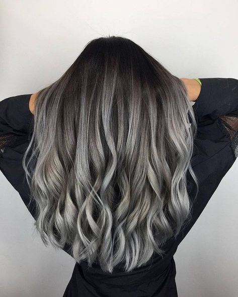 Keeping it cute with these charcoal-inspired locks. We love how @xcellenthairsquare has used slate undertones to achieve this ultimate smoky brown balayage. Lavender Grey Hair, Grey Ombre Hair, Balayage Ideas, Gray Balayage, Hair Doctor, Cool Blonde Hair, Brunette Balayage, Gray Hair Highlights, Brown Hair Balayage