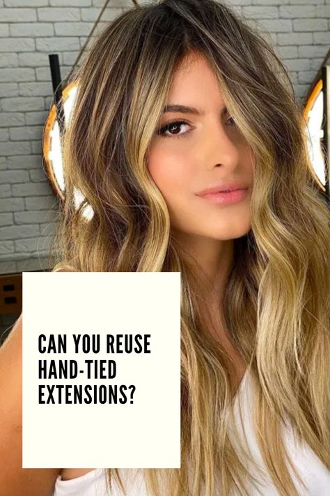 How many times or how long can a hand-tied extension be reused? The reusability is entirely up to the quality of the hand-tied extension. Read today's post to learn more! Hand Tied Hair Extensions, Hair Melt, Hand Tied Extensions, Cheap Hair Extensions, Hair Extensions Before And After, Hand Tied Wefts, Weft Hair Extensions, Cheap Hair Products, Remy Hair Extensions