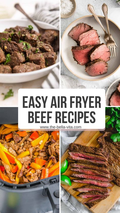 Air Fryer Beef Recipes, Dinner Ideas Air Fryer, Air Fryer Beef, Air Fryer Recipes Beef, Roast Beef Recipes, How To Cook Beef, Easy Air Fryer, Air Fryer Dinner Recipes, Steak Bites