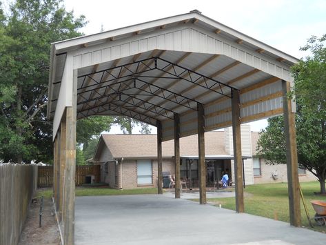 Carport For Boat, Boat Carport Ideas, Metal Rv Carport Ideas, Diy Rv Covered Parking, Rv Carport Ideas, Rv Shelter Ideas, Rv Covered Parking, Metal Rv Carports, Rv Port