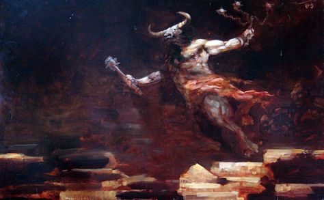 mythology art | PEPLUM: Greek Myth of the Month: The Minotaur (week 2) Justin Sweet, Jeff Jones, Greek Myth, The Minotaur, Mythology Art, Greek Myths, True Art, Selling Artwork, Fantasy Artist